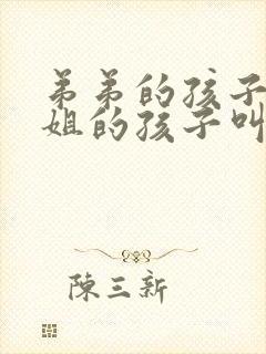 弟弟的孩子管姐姐的孩子叫什么