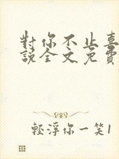 对你不止喜欢小说全文免费阅读