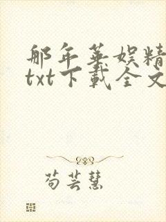 那年华娱精校版txt下载全文阅读