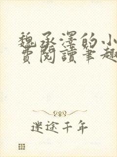 魏承泽的小说免费阅读笔趣阁