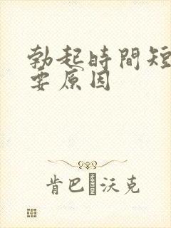 勃起时间短的主要原因