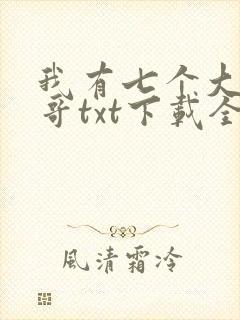 我有七个大佬哥哥txt下载全文免