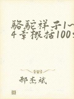 骆驼祥子1~24章概括100字