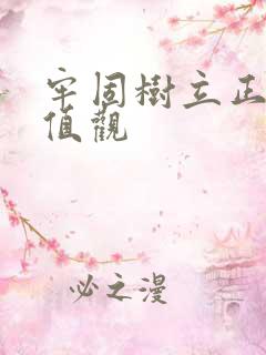 牢固树立正确价值观