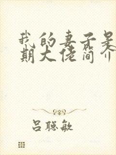 我的妻子是大乘期大佬简介