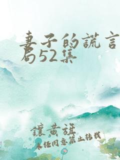 妻子的谎言大结局52集