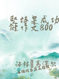 坚持是成功的关键作文800