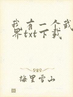 我有一个武道世界txt下载