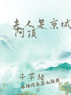 夫人是京城一霸 阿琐