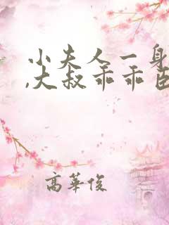 小夫人一身反骨,大叔乖乖臣服完整txt下载