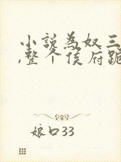 小说为奴三年后,整个侯府跪求我原谅