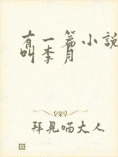有一篇小说女主叫李月