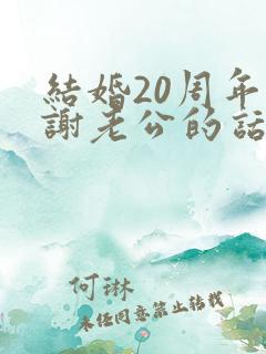 结婚20周年感谢老公的话