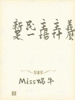 新民主主义革命是一场什么样的革命