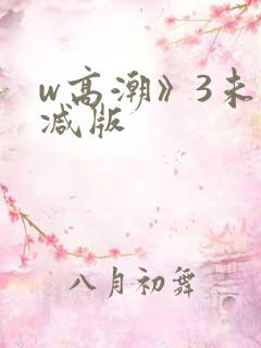 w高潮》3未删减版