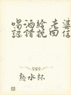 喝酒给老婆道歉认错挽回信