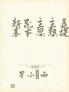 新民主主义革命基本思想提出