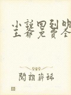 小说回到明朝当王爷免费全文阅读