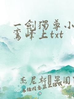 一剑独尊小说青鸾峰上txt