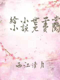 给小世子当后妈小说免费阅读全文