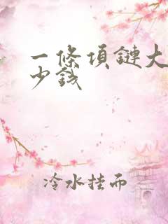 一条项链大概多少钱