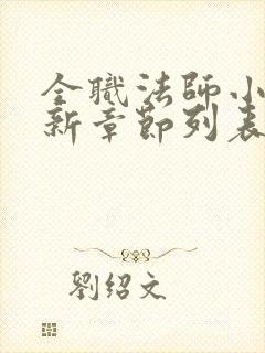 全职法师小说最新章节列表免费