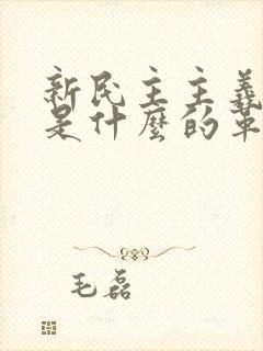 新民主主义革命是什么的革命