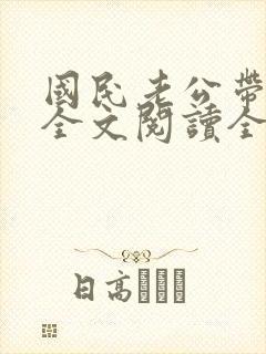 国民老公带回家全文阅读全文