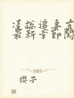 凌总追妻有点甜最新章节阅读