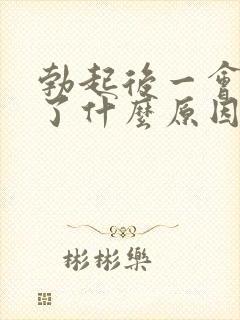 勃起后一会又软了什么原因