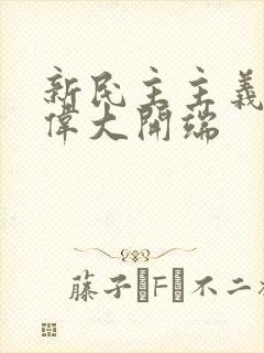 新民主主义革命伟大开端