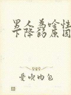 男人为啥性功能下降的原因