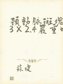 颈动脉斑块9.3×2.4严重吗