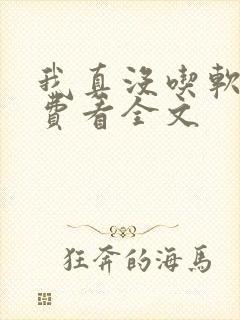 我真没吃软饭免费看全文