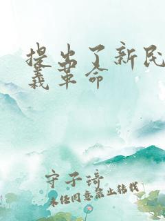 提出了新民主主义革命