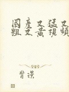 国产又猛又爽又粗又黄视频