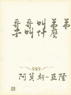 哥哥叫弟弟的儿子叫什么