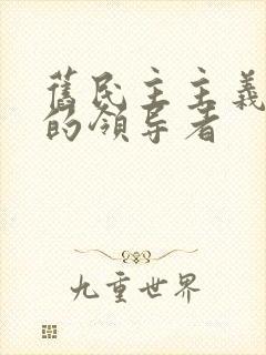 旧民主主义革命的领导者