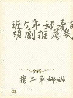 近5年好看的电视剧推荐几部