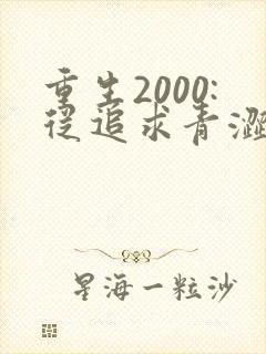 重生2000:从追求青涩校花同桌开始 txt下载