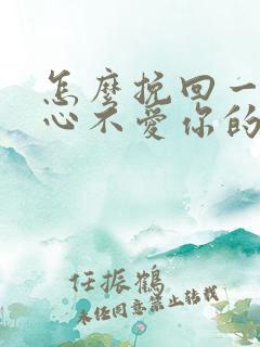 怎么挽回一个死心不爱你的男人