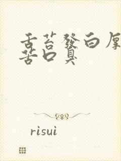 舌苔发白厚腻口苦口臭