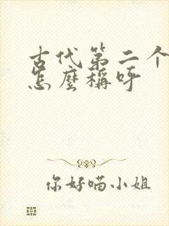 古代第二个老婆怎么称呼