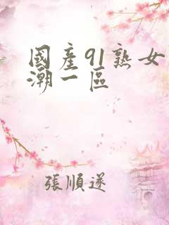 国产91熟女高潮一区