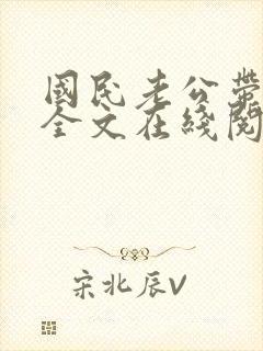 国民老公带回家全文在线阅读