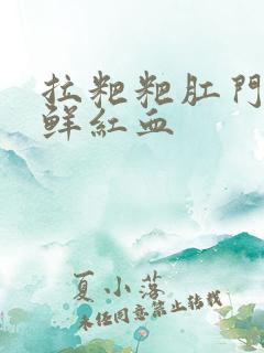 拉粑粑肛门擦出鲜红血