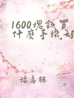 1600块钱买什么手机好呢?