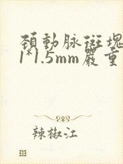 颈动脉斑块6.1*1.5mm严重吗