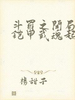 斗罗之开局觉醒铠甲武魂起点