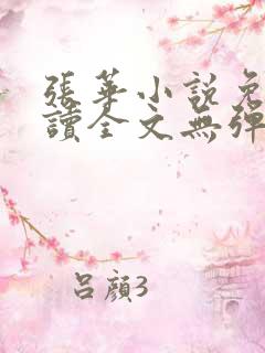 张华小说免费阅读全文无弹窗